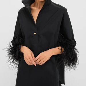 Tuckernuck Black Feather Sleeve Top